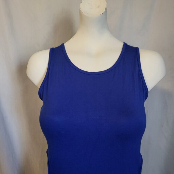 See You Monday Sundress Size Large Side Cut Outs Royal Blue Maxi NWT - Picture 3 of 8